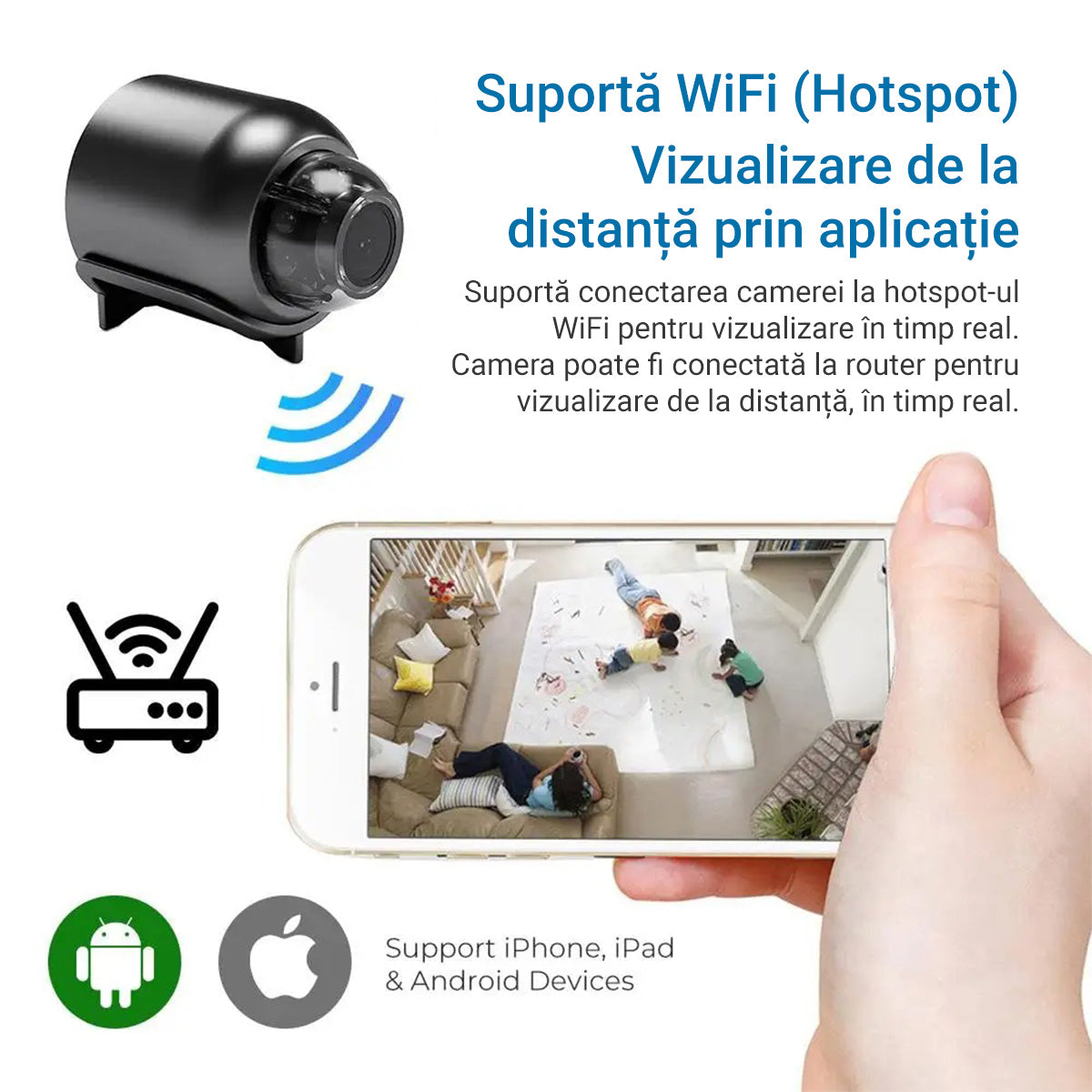 Mini Cameră HD Supraveghere si siguranță maximă!